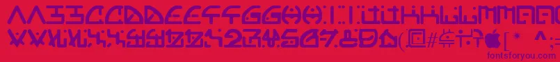 orgy Font – Purple Fonts on Red Background