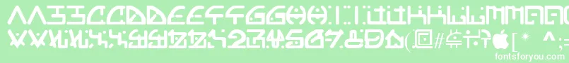 orgy Font – White Fonts on Green Background