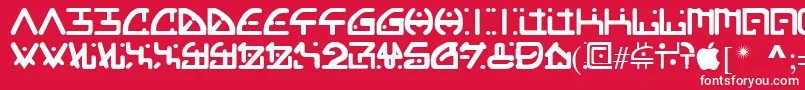 フォントorgy – 赤い背景に白い文字