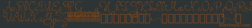 Шрифт Orhydea Demo – коричневые шрифты на чёрном фоне