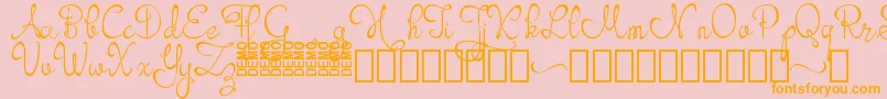 Orhydea Demo Font – Orange Fonts on Pink Background