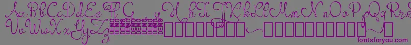 Orhydea Demo-Schriftart – Violette Schriften auf grauem Hintergrund