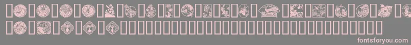 Oriental View Font – Pink Fonts on Gray Background