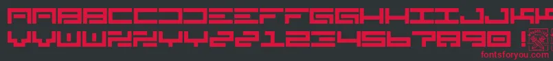 Orientalismus Font – Red Fonts on Black Background