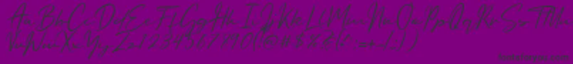 Oriflame Script Font – Black Fonts on Purple Background