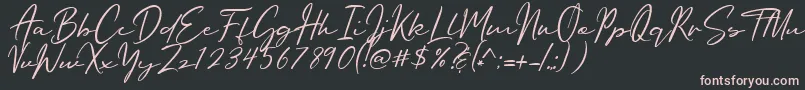 Подробнее о шрифте Oriflame Script Шрифт Oriflame Script – розовые шрифты на чёрном фоне