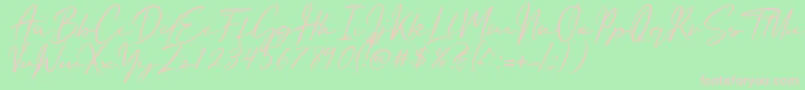 Police Oriflame Script – polices roses sur fond vert