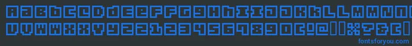 origa    Font – Blue Fonts on Black Background