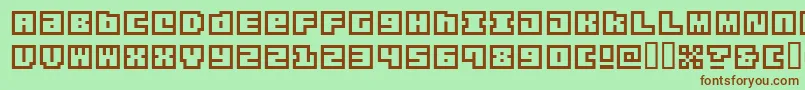 origa    Font – Brown Fonts on Green Background