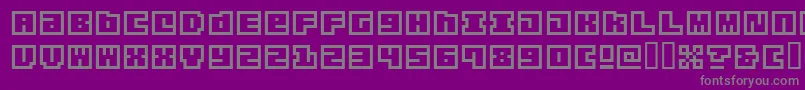 フォントoriga    – 紫の背景に灰色の文字