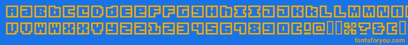 origa    Font – Orange Fonts on Blue Background