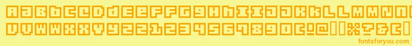 origa    Font – Orange Fonts on Yellow Background
