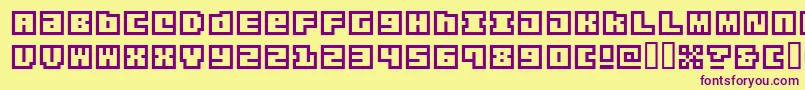 origa    Font – Purple Fonts on Yellow Background