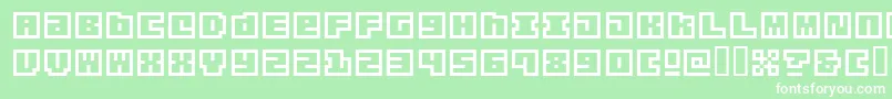 フォントoriga    – 緑の背景に白い文字