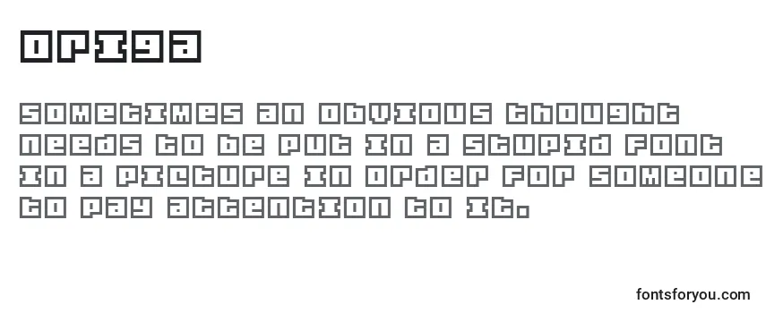 Schriftart Origa    (136256)
