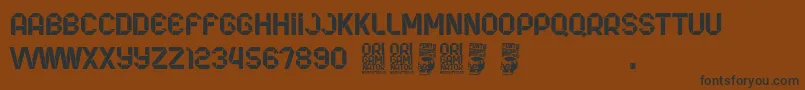 Origaminator Font – Black Fonts on Brown Background