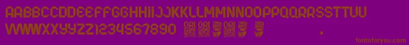 Origaminator Font – Brown Fonts on Purple Background