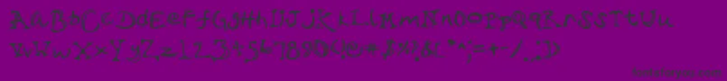 Sirtalksalot-Schriftart – Schwarze Schriften auf violettem Hintergrund