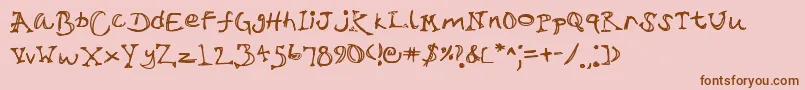 Sirtalksalot Font – Brown Fonts on Pink Background