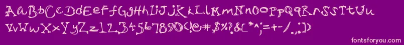 Sirtalksalot Font – Pink Fonts on Purple Background