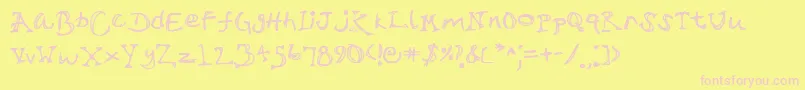 Sirtalksalot Font – Pink Fonts on Yellow Background