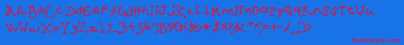 Sirtalksalot Font – Red Fonts on Blue Background