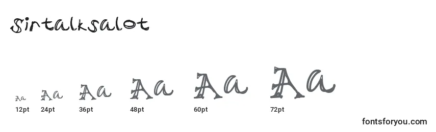 Sirtalksalot Font Sizes