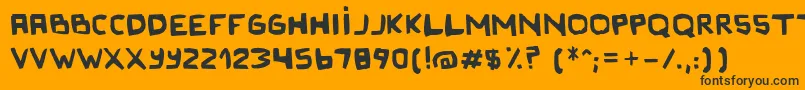 Original Olinda Style Font – Black Fonts on Orange Background