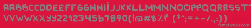 Original Olinda Style Font – Gray Fonts on Red Background