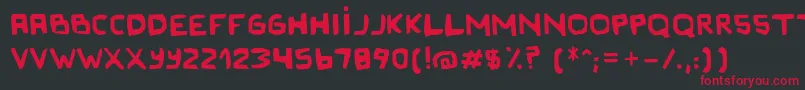 Original Olinda Style Font – Red Fonts on Black Background
