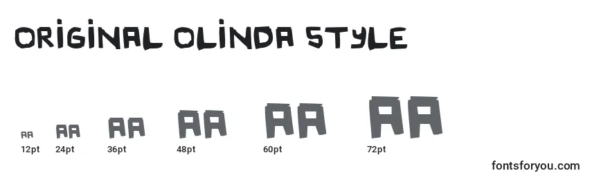 Größen der Schriftart Original Olinda Style