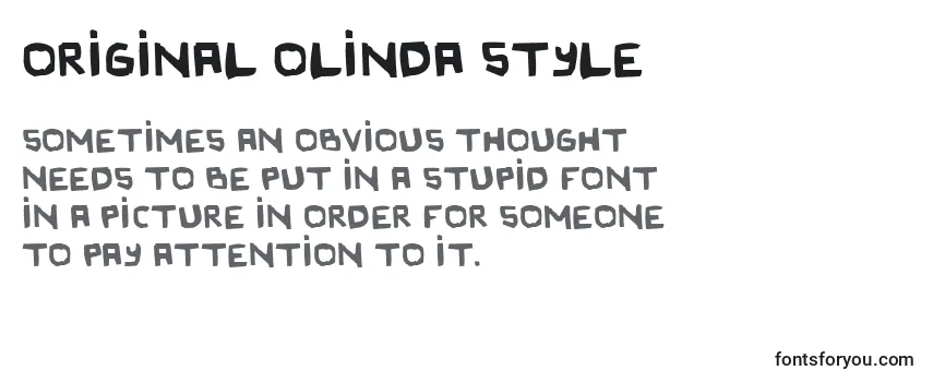 Обзор шрифта Original Olinda Style