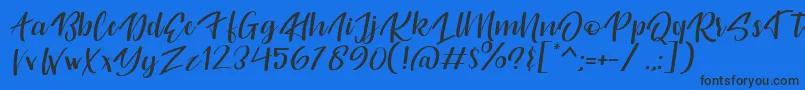 Originality Personal Use Font – Black Fonts on Blue Background