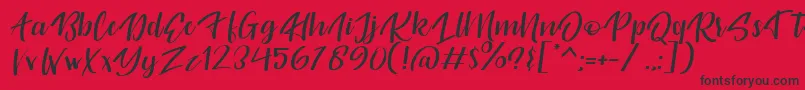 Originality Personal Use Font – Black Fonts on Red Background