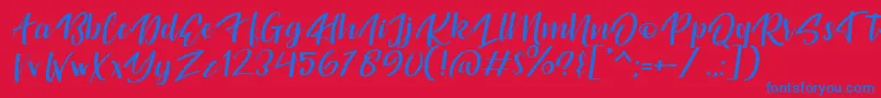 Originality Personal Use Font – Blue Fonts on Red Background