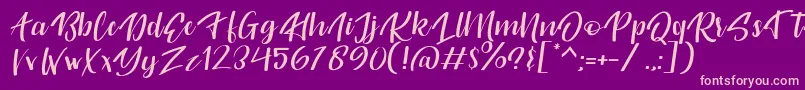 Originality Personal Use Font – Pink Fonts on Purple Background
