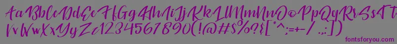 Originality Personal Use Font – Purple Fonts on Gray Background