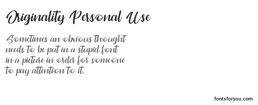 Originality Personal Use-fontti