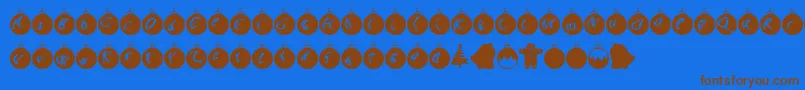 ORNAM    Font – Brown Fonts on Blue Background