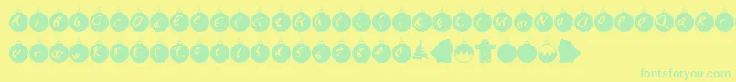 ORNAM    Font – Green Fonts on Yellow Background