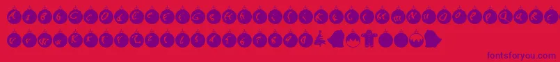 ORNAM    Font – Purple Fonts on Red Background