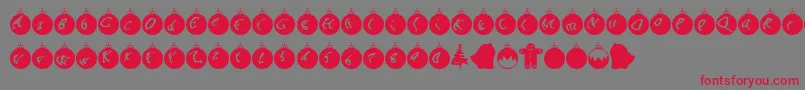 ORNAM   -Schriftart – Rote Schriften auf grauem Hintergrund