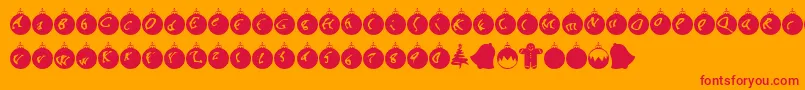 ORNAM    Font – Red Fonts on Orange Background