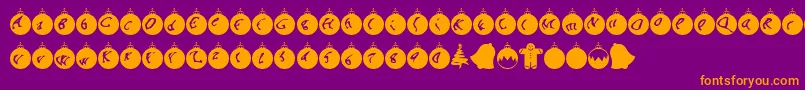 Ornamental-fontti – oranssit fontit violetilla taustalla