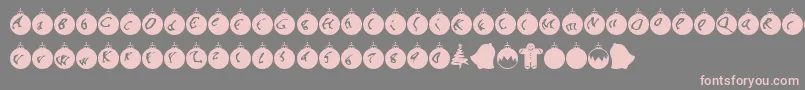 Ornamental Font – Pink Fonts on Gray Background