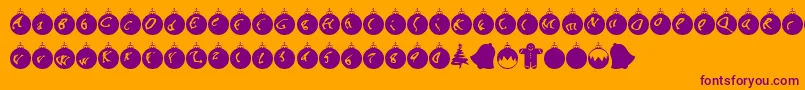 Ornamental Font – Purple Fonts on Orange Background