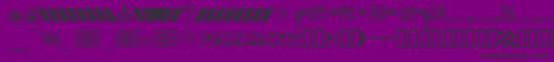 OrnamentosOrlasyVinetasLGt Font – Black Fonts on Purple Background