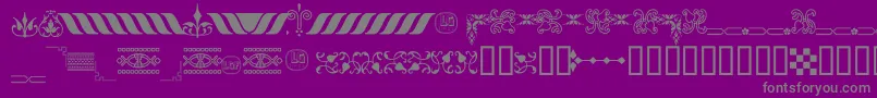 OrnamentosOrlasyVinetasLGt Font – Gray Fonts on Purple Background