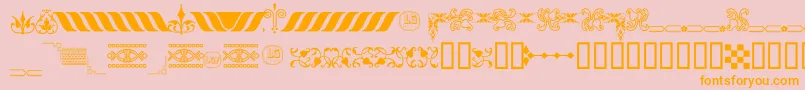 OrnamentosOrlasyVinetasLGt Font – Orange Fonts on Pink Background