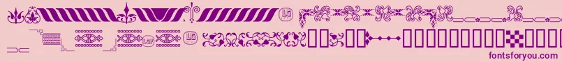 OrnamentosOrlasyVinetasLGt Font – Purple Fonts on Pink Background